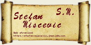 Stefan Miščević vizit kartica
